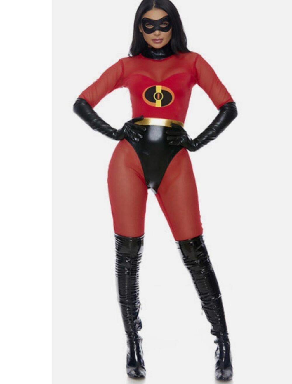 NWT Forplay Sexy Super Suit The Incredibles Red/Black Superhero Costume XS/S
